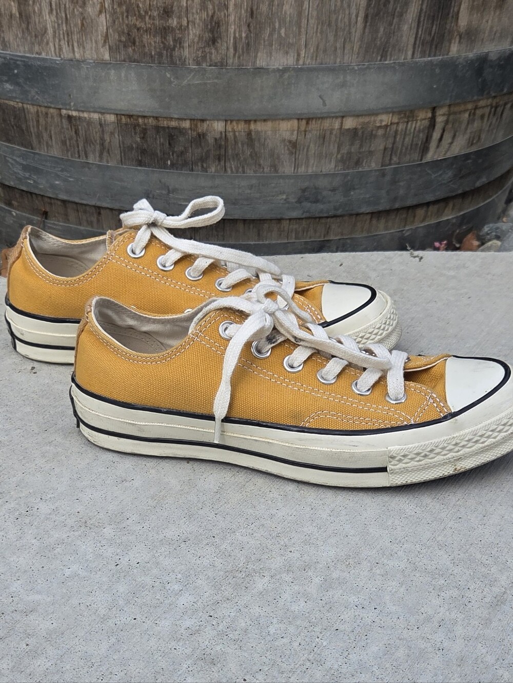 Converse Chuck 70 Ox Low Top Sneakers - Sunflower Yellow Mens 5 Womens 7